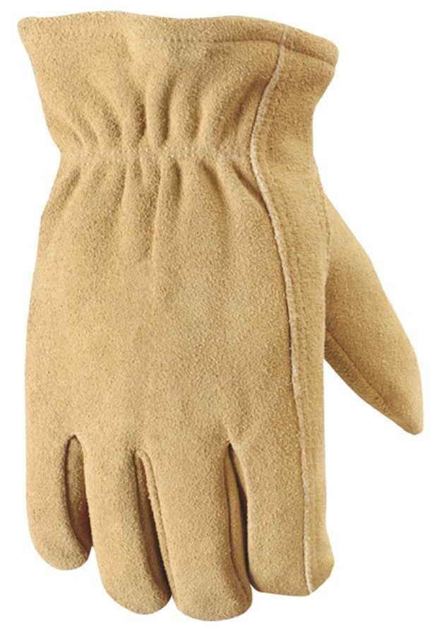 Men's Deerskin Full Split Leather Slip-on Winter Gloves