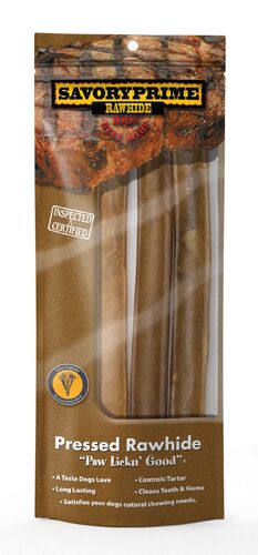 10" Pressed Roll Natural Rawhide - 3-Pack