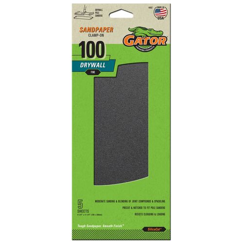 Clamp-on Drywall Sandpaper 5-Pack - 100 Grit
