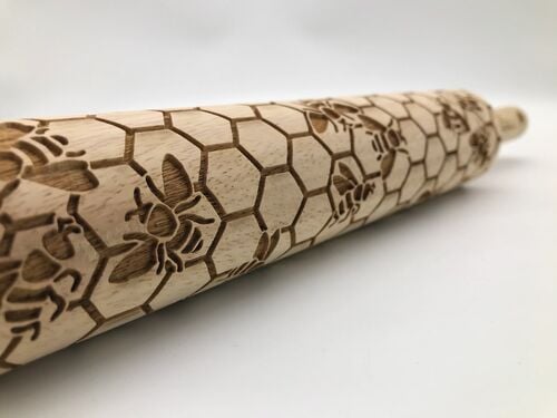 Honey Comb Bees Rolling Pin
