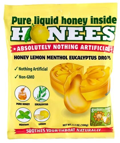 Honees Honey Lemon - Lemon Menthol - 20 Cough Drops