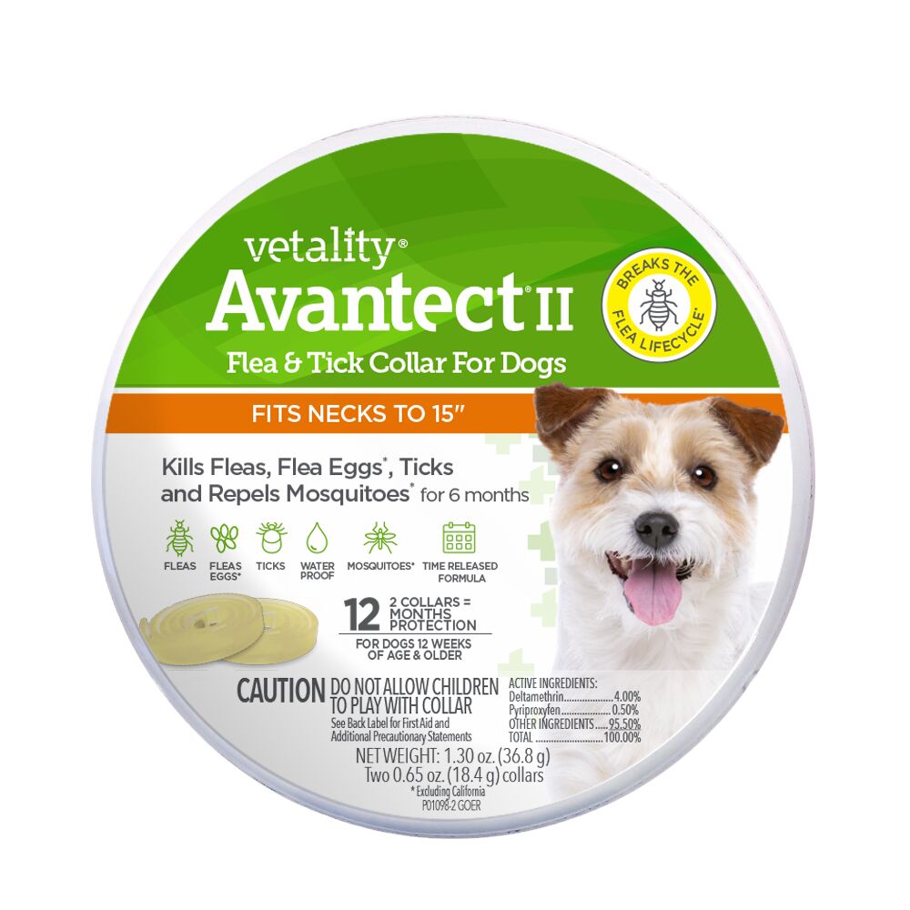 Avantect II Flea and Tick Collar for Dogs