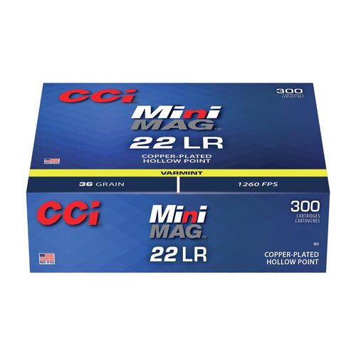 Mini-Mag 22 LR 36 Grain JHP - 300 Cartridges