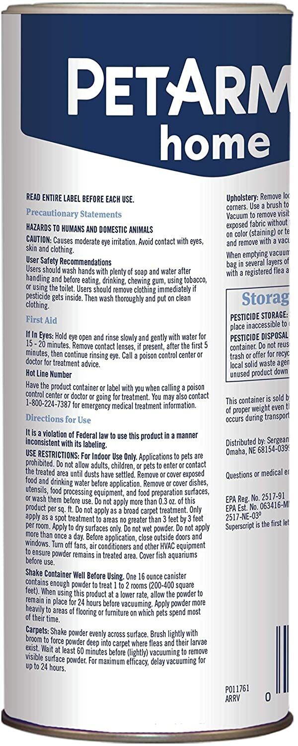 PetArmor Flea and Tick Dog Carpet Powder 16 oz