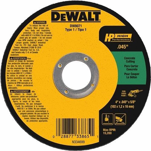 4 X .045 X 5/8" Masonry Cutting Wheel