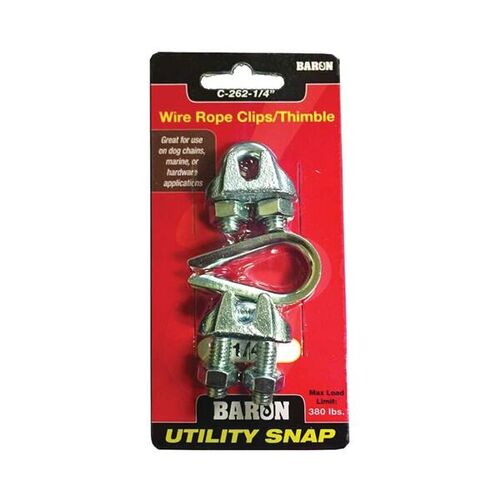 Wire Rope Clips/Thimble - 1/4"