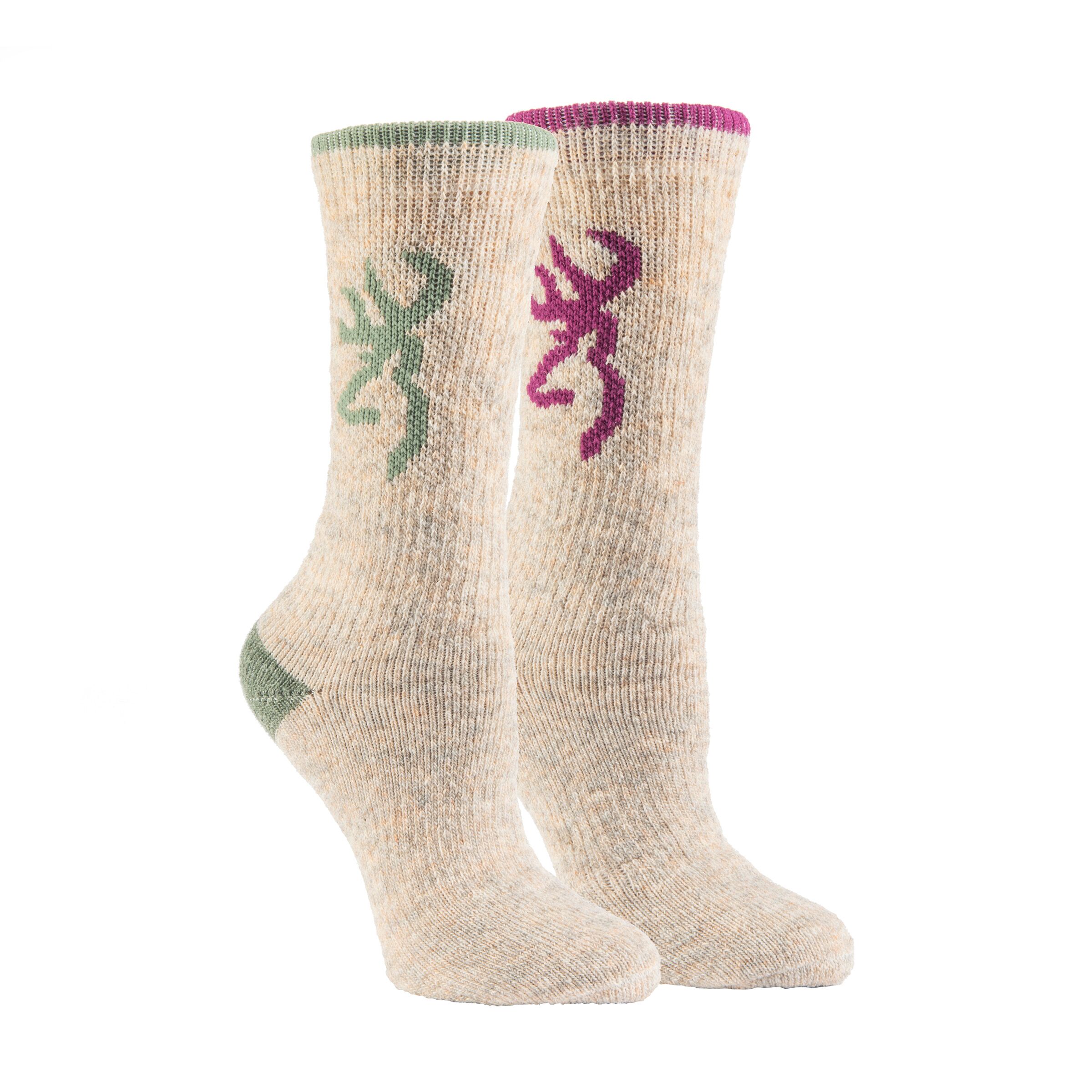 Women's Rowan Socks in Laurel Wreath/Magenta