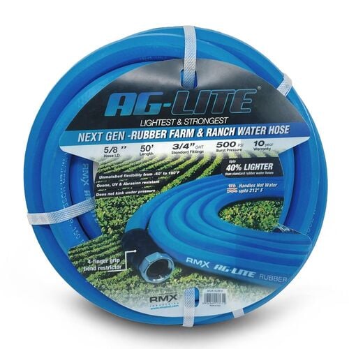Premium Rubber Water Hose - 5/8" x 50'