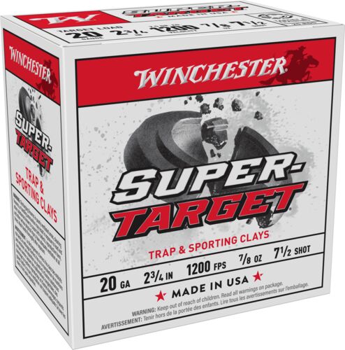 Super Target 20 Gauge 2.75" #7.5 Shotshells - 25 Rounds