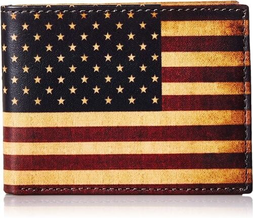 Vintage USA Flag Bifold Wallet