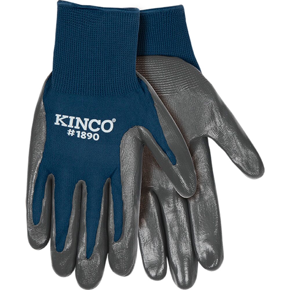 Men's Polyester Knit Shell & Nitrile Palm Gloves