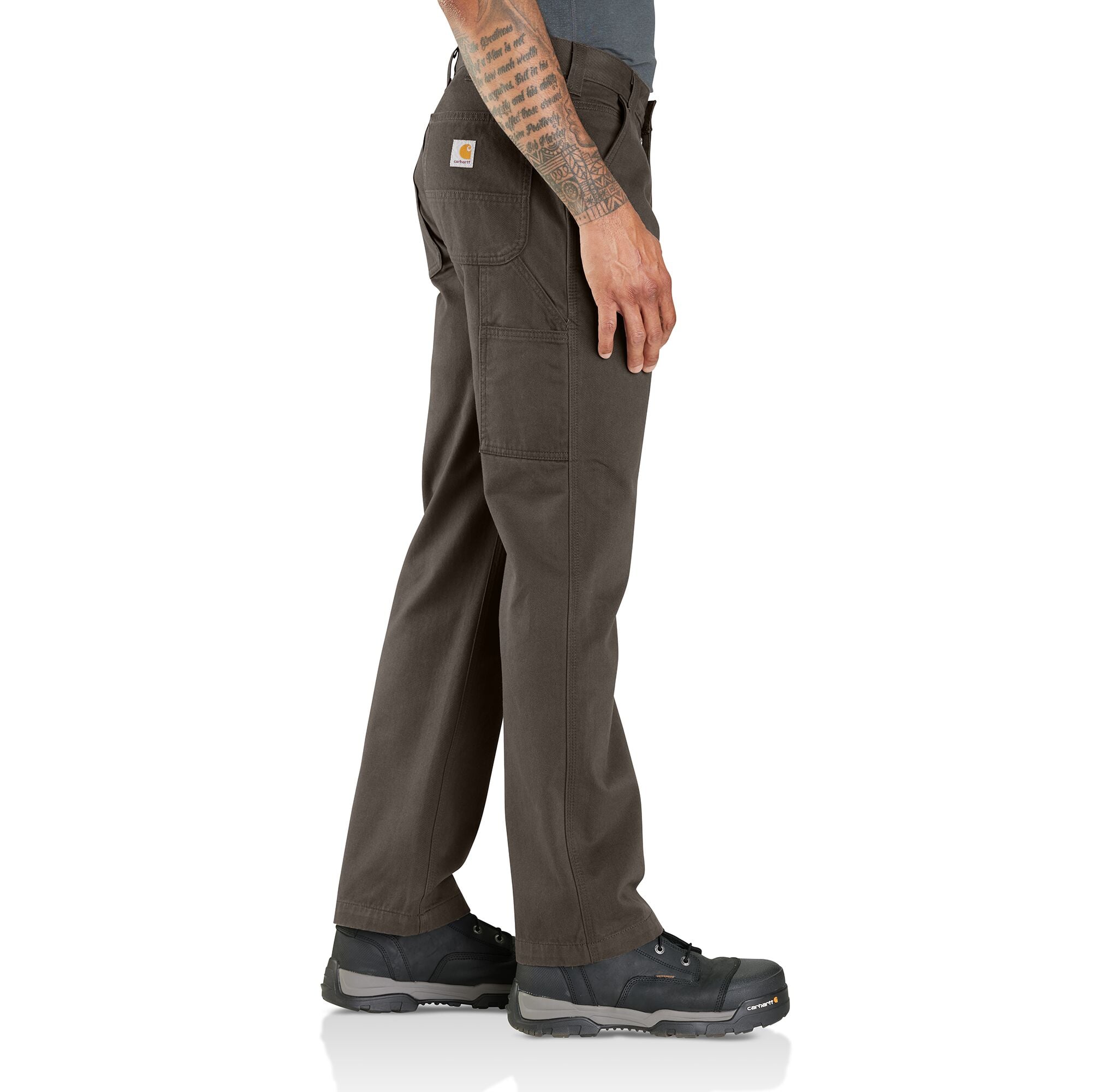 Men's Relaxed Fit Twill Utility Work Pant in Dark Coffee