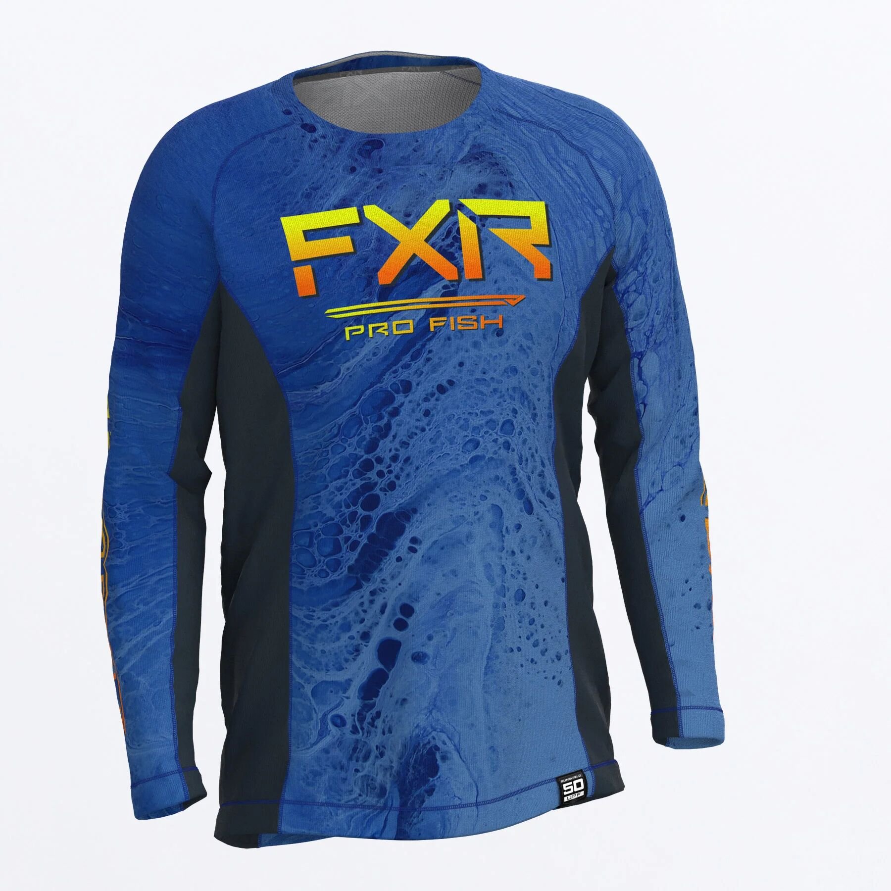 Youth Derby UPF Long Sleeve Top in Blue High Tide/Inferno