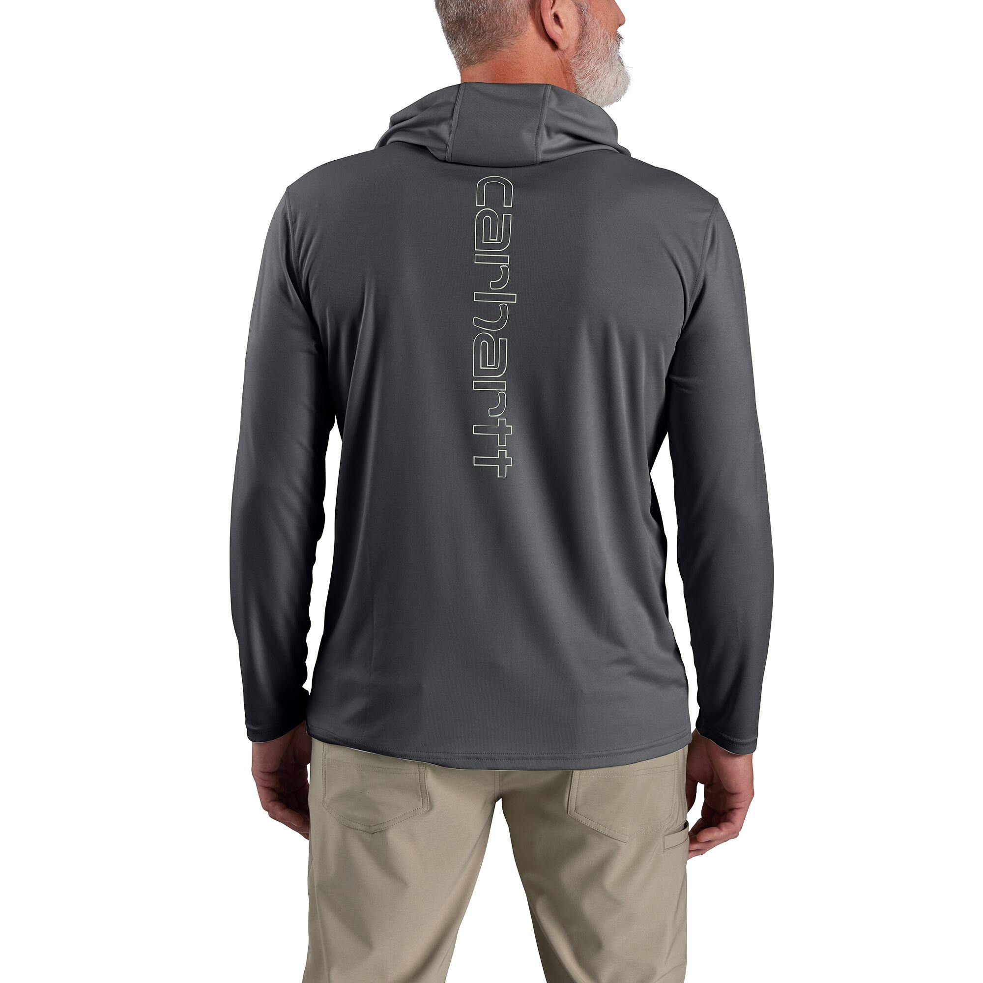 Men's Force Sun Defender Lightweight Logo Graphic Hooded Long Sleeve T-Shirt