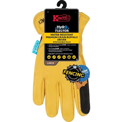 Men's HydroFlector Water-Resistant Full Grain Buffalo Gloves