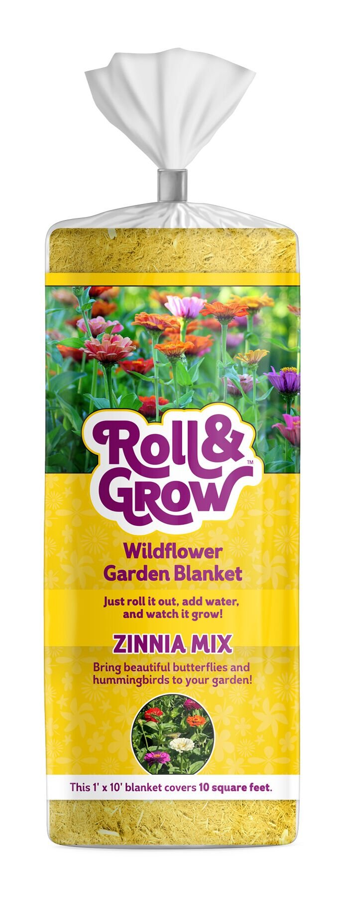 Roll & Grow Wildflower Garden Blanket - Zennia Mix
