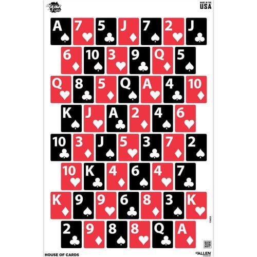 EZ Aim Fun House of Cards Game Paper Targets 3-Pack