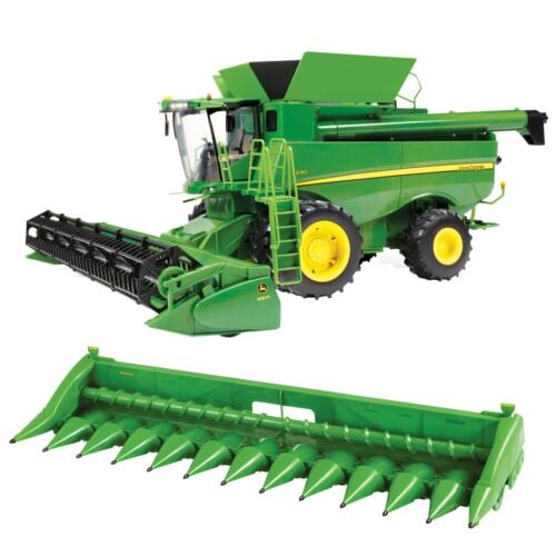 Big Farm Lights & Sounds John Deere 1:16 Scale S690 Combine with Corn and Draper Head