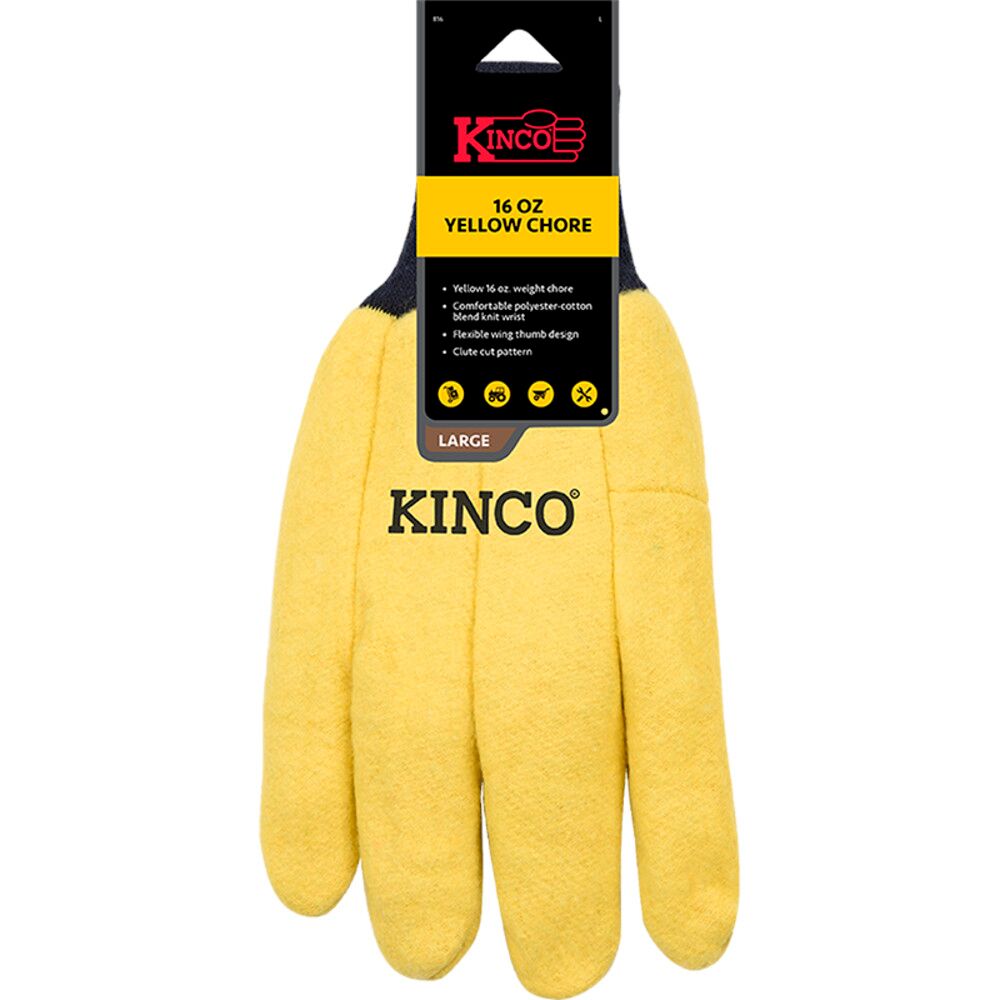 Men's 16 oz Yellow Chore Gloves