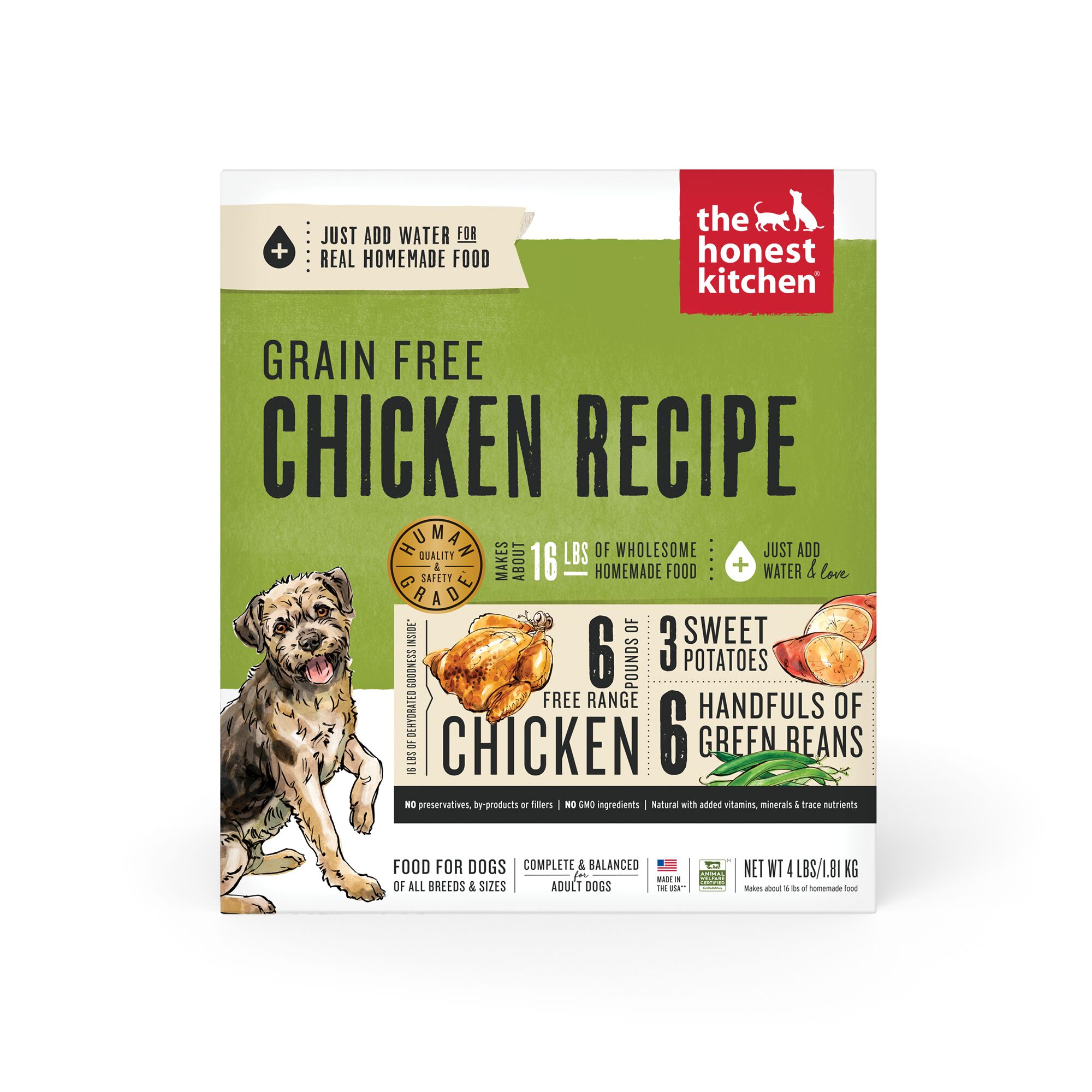 Dehydrated Grain Free Dog Food in Chicken Recipe