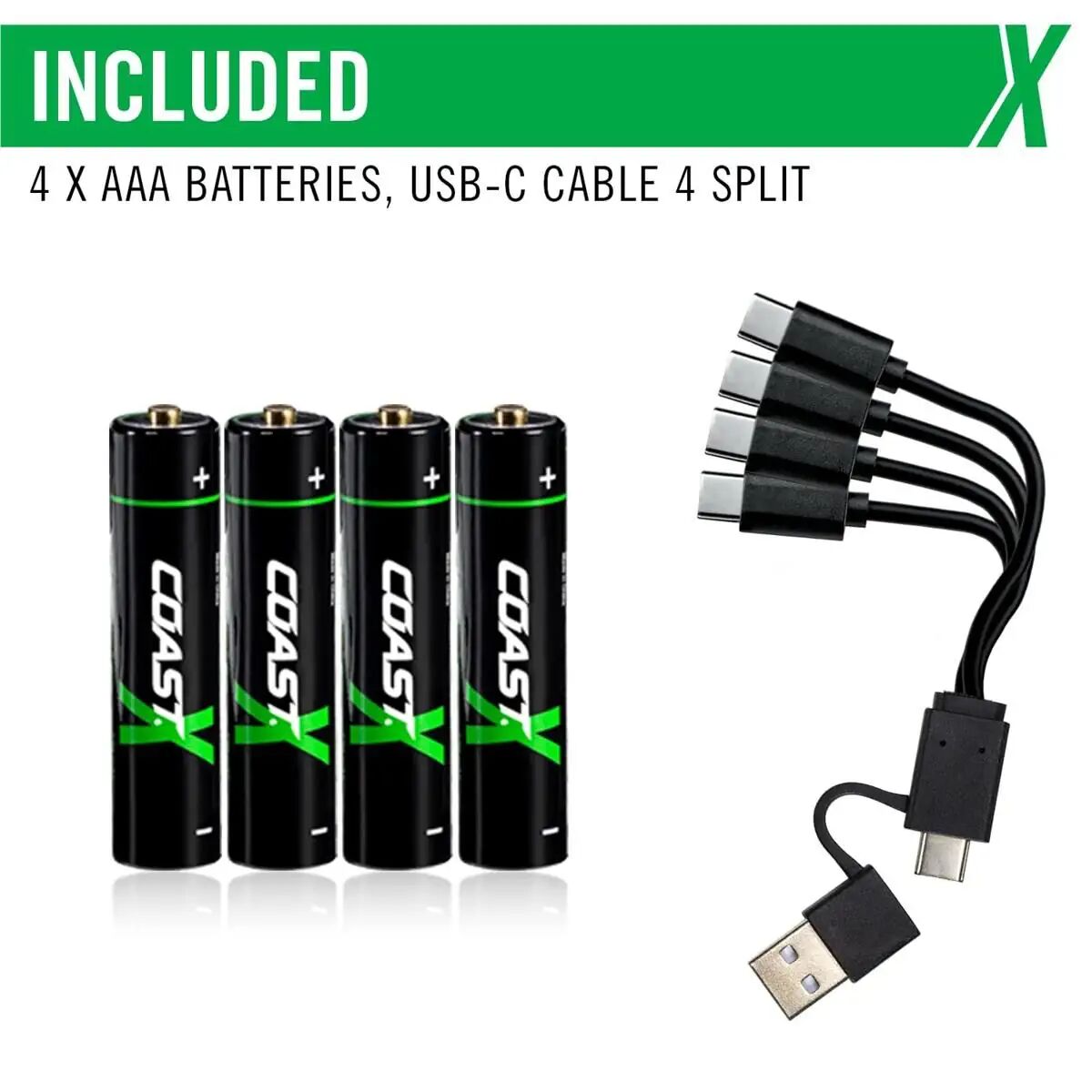 AAA - 美月 Coast ZITHION-X ZXAAA USB-C Rechargeable Batteries – COAST