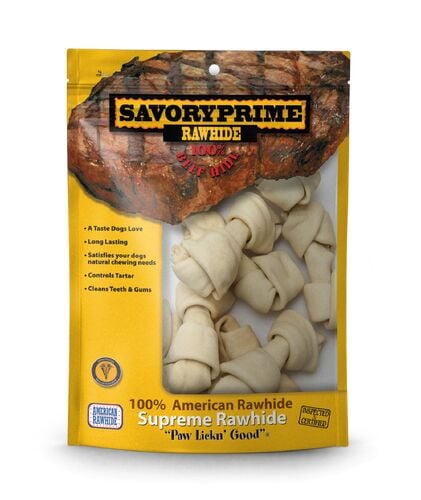 4-5" Small Bone Value Pack White Rawhide - 10-Pack