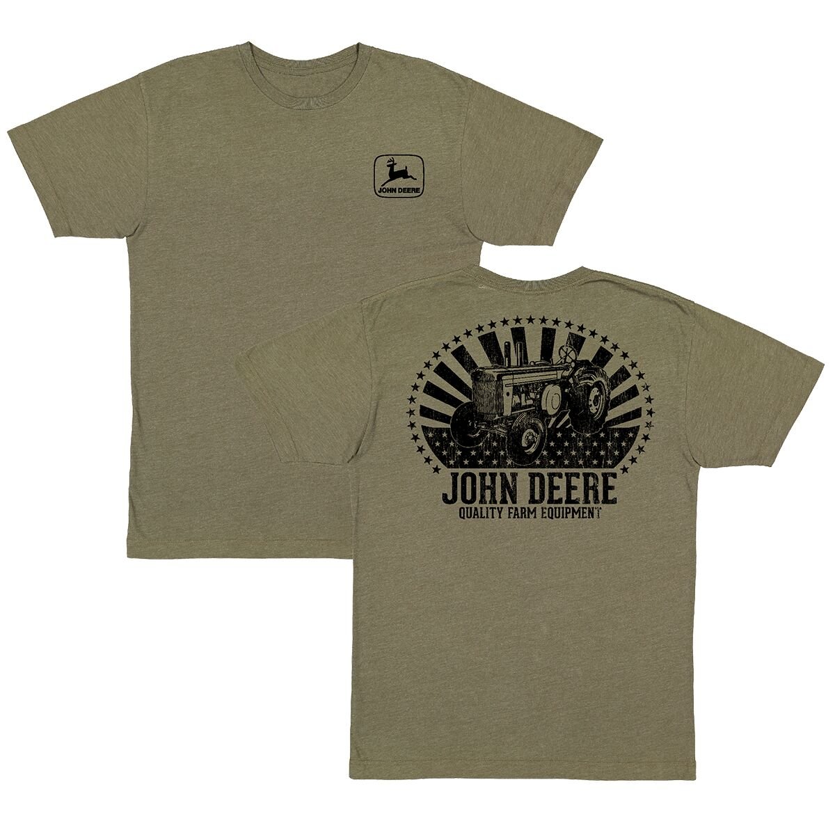 Men's Quality Farm Equipment Short Sleeve T-Shirt in Green