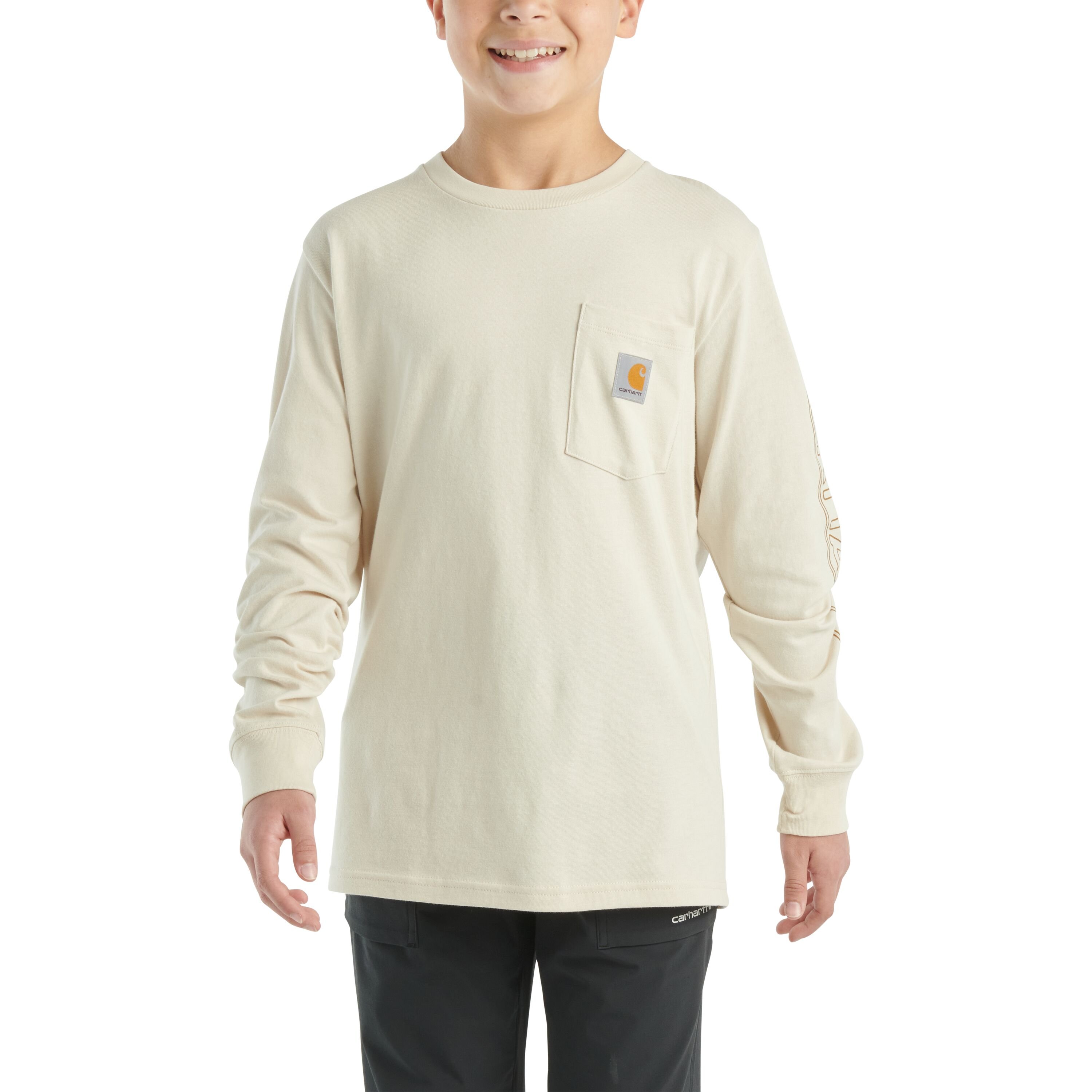 Boys' Long-Sleeve Pocket T-Shirt
