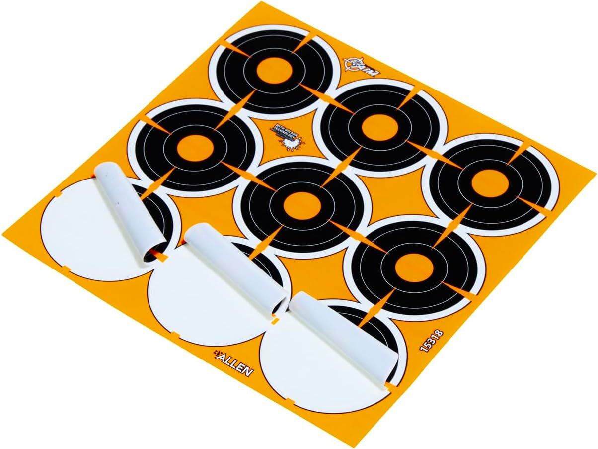 Allen EZ Aim Adhesive Splash Reactive Paper Shooting Targets - 2