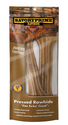 8.5" Pressed Bone Natural Rawhide - 3-Pack