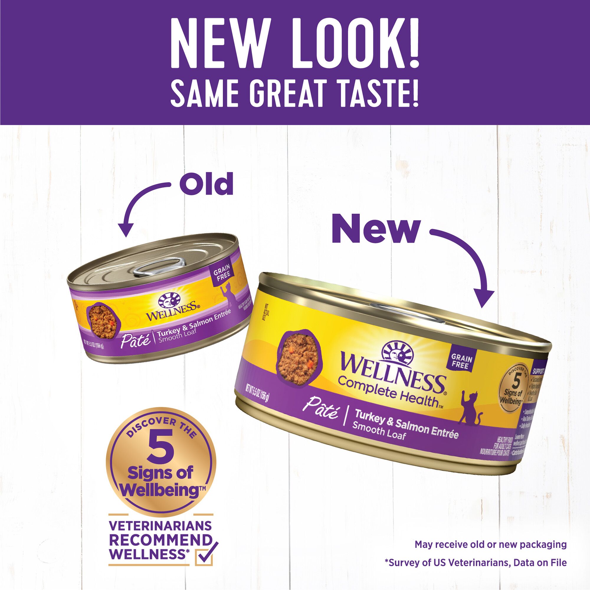 Wellness Complete Health Turkey & Salmon Formula Grain-Free Natural Canned  Cat Food - 5.5 oz