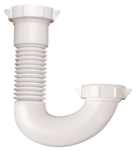 Flex 'N Fix J Bend in White - 1-1/2" or 1-1/4" inlet