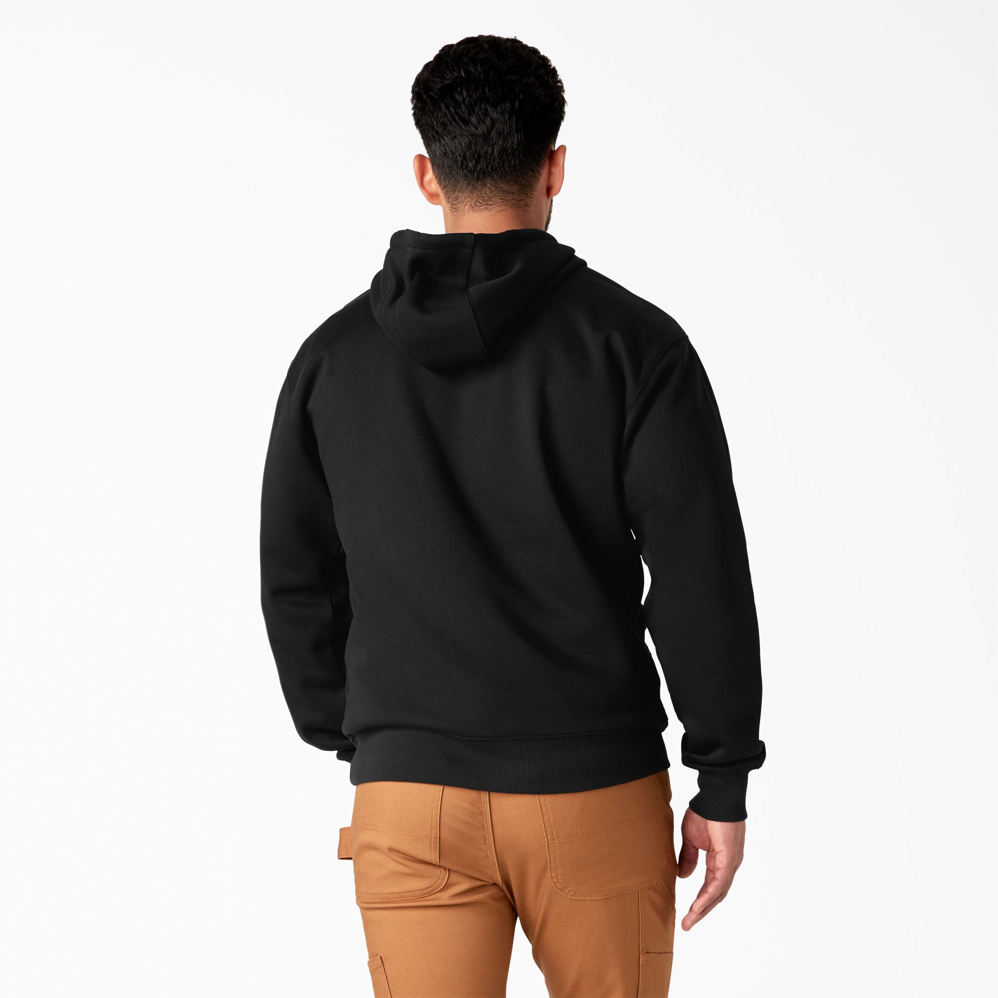 Men's Water Repellent Camo Logo Hoodie in Black