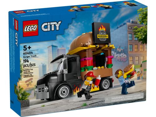City Burger Truck Toy Building Set