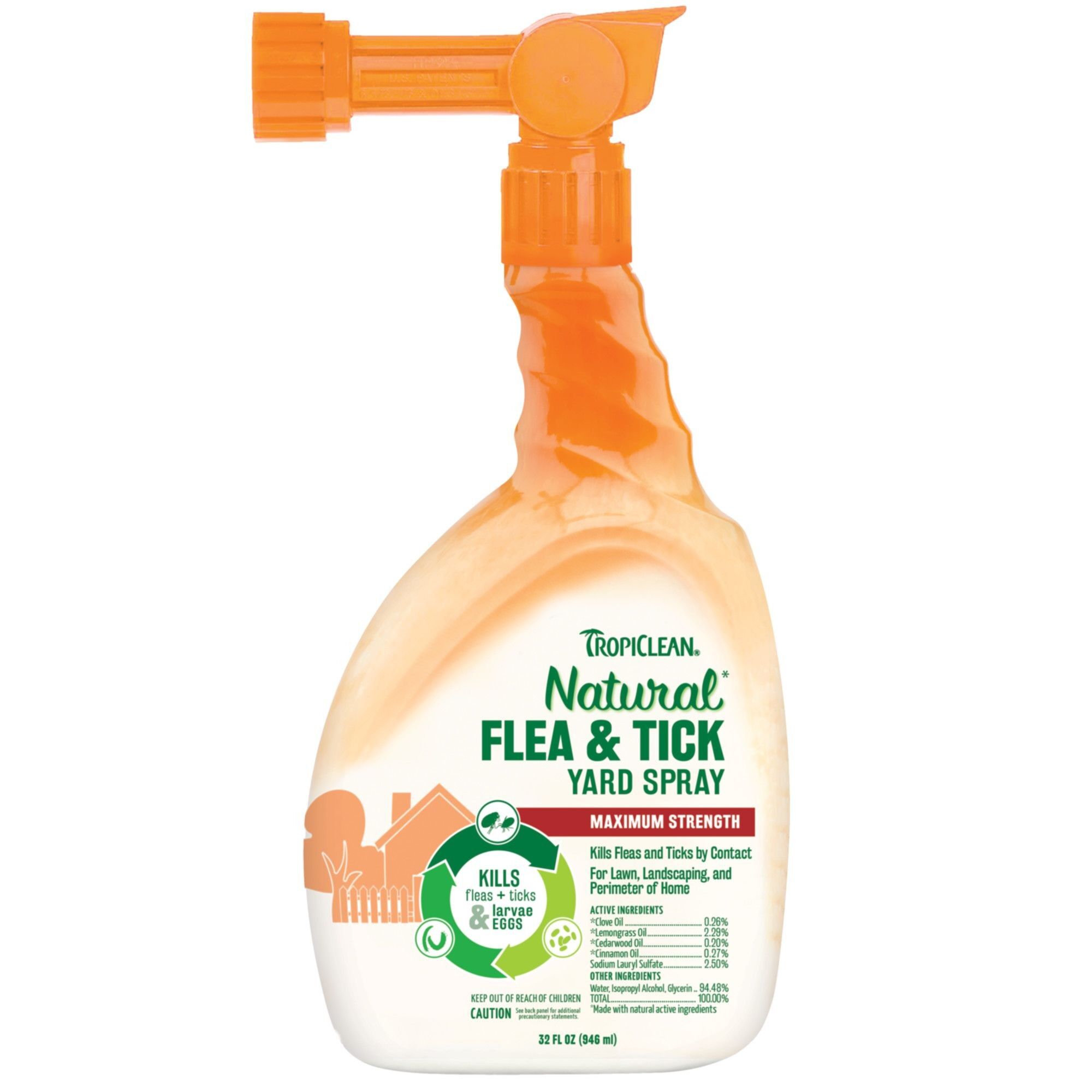 TropiClean Natural Flea Tick Yard Spray 32 oz