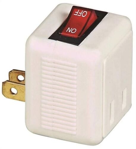 120 VAC, 15 Amp White Polarized Plug-In Switch