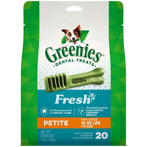 Fresh Flavored Petite Dental Dog Treats - 20 Count