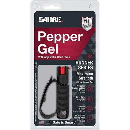 Runner Pepper Gel with Adjustable Hand Strap in Black