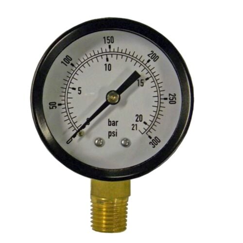 300 PSI 2" Face With 1/4" Bottom Connect Pressure Gauge