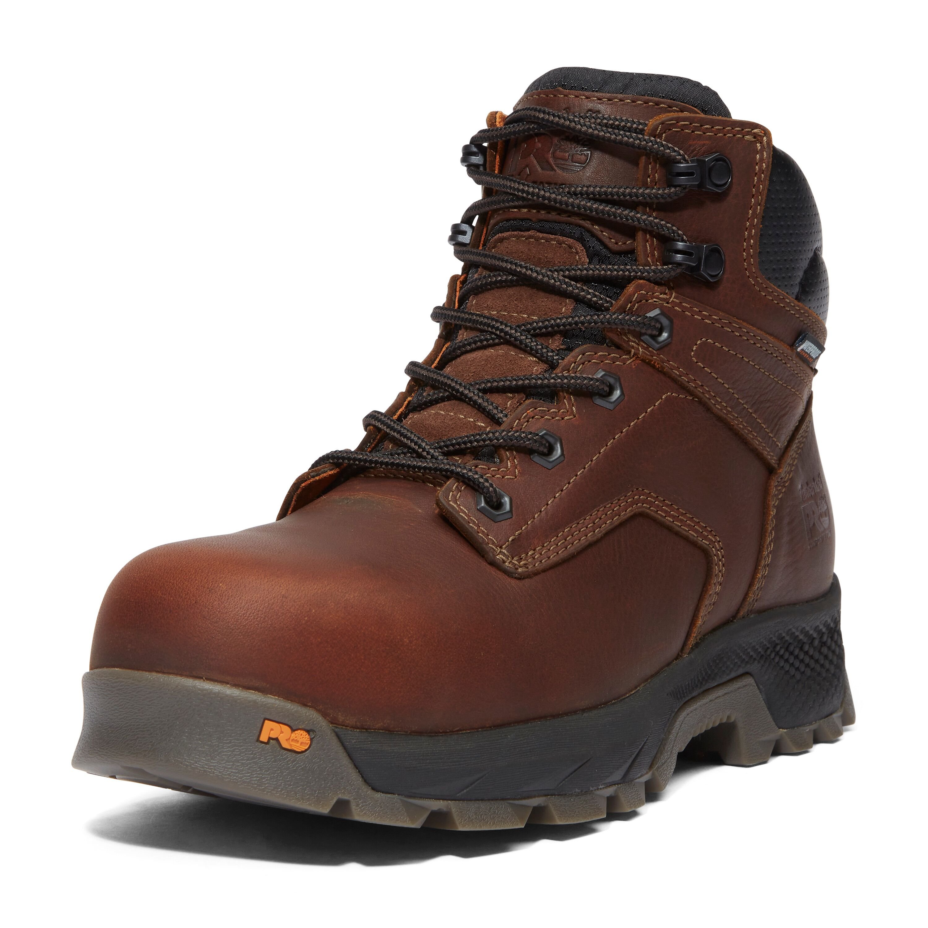 Men's 6" TiTAN EV Composite Toe Waterproof Work Boot in Teak Brown