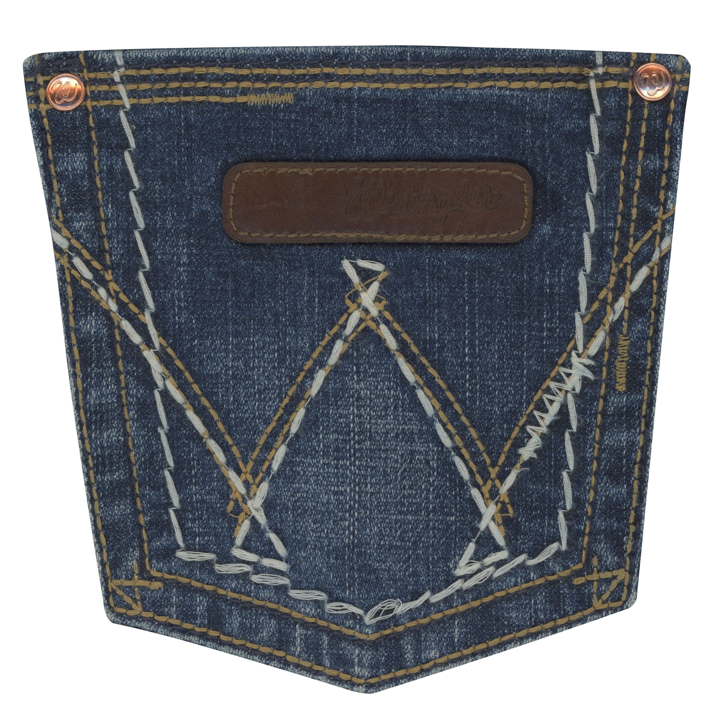 Girls' Flared Boot Cut 5 Pocket Jean with Adjustable Waist in Dark Wash