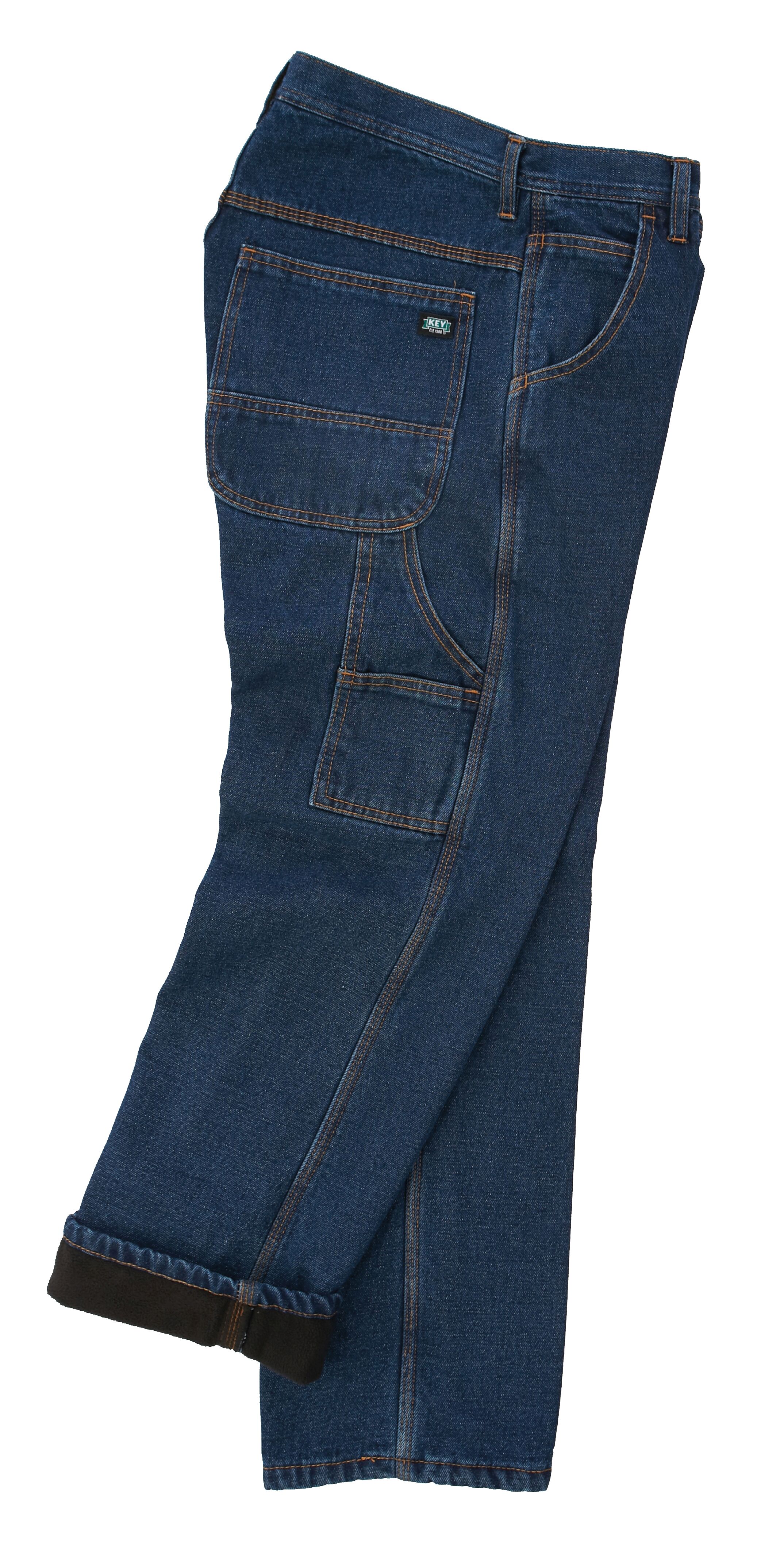 Men's Performance Comfort Fleece Lined Dungaree in Indigo Denim