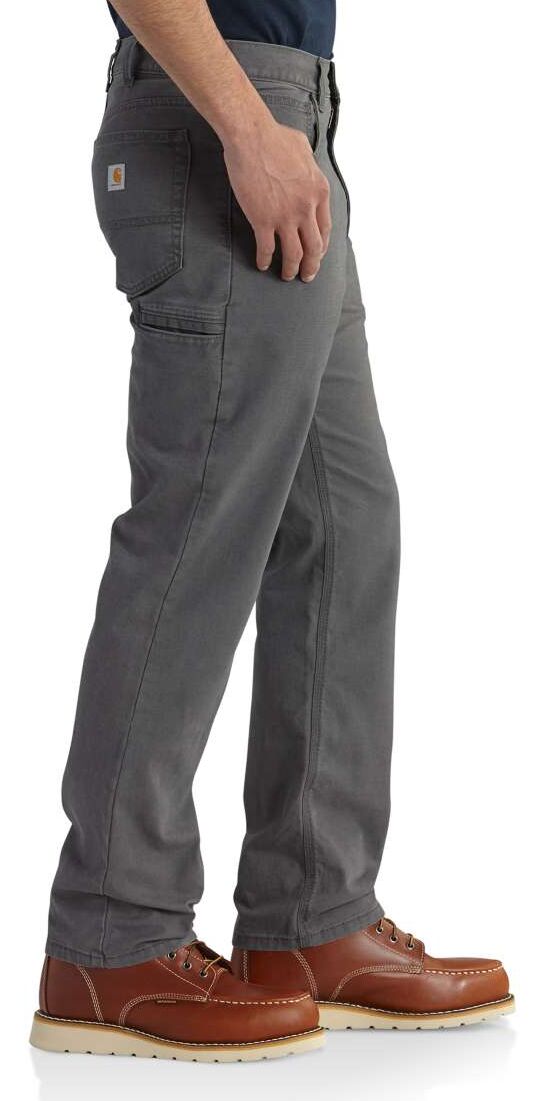 Men's Rugged Flex Relaxed Fit Canvas 5-Pocket Work Pant in Gravel