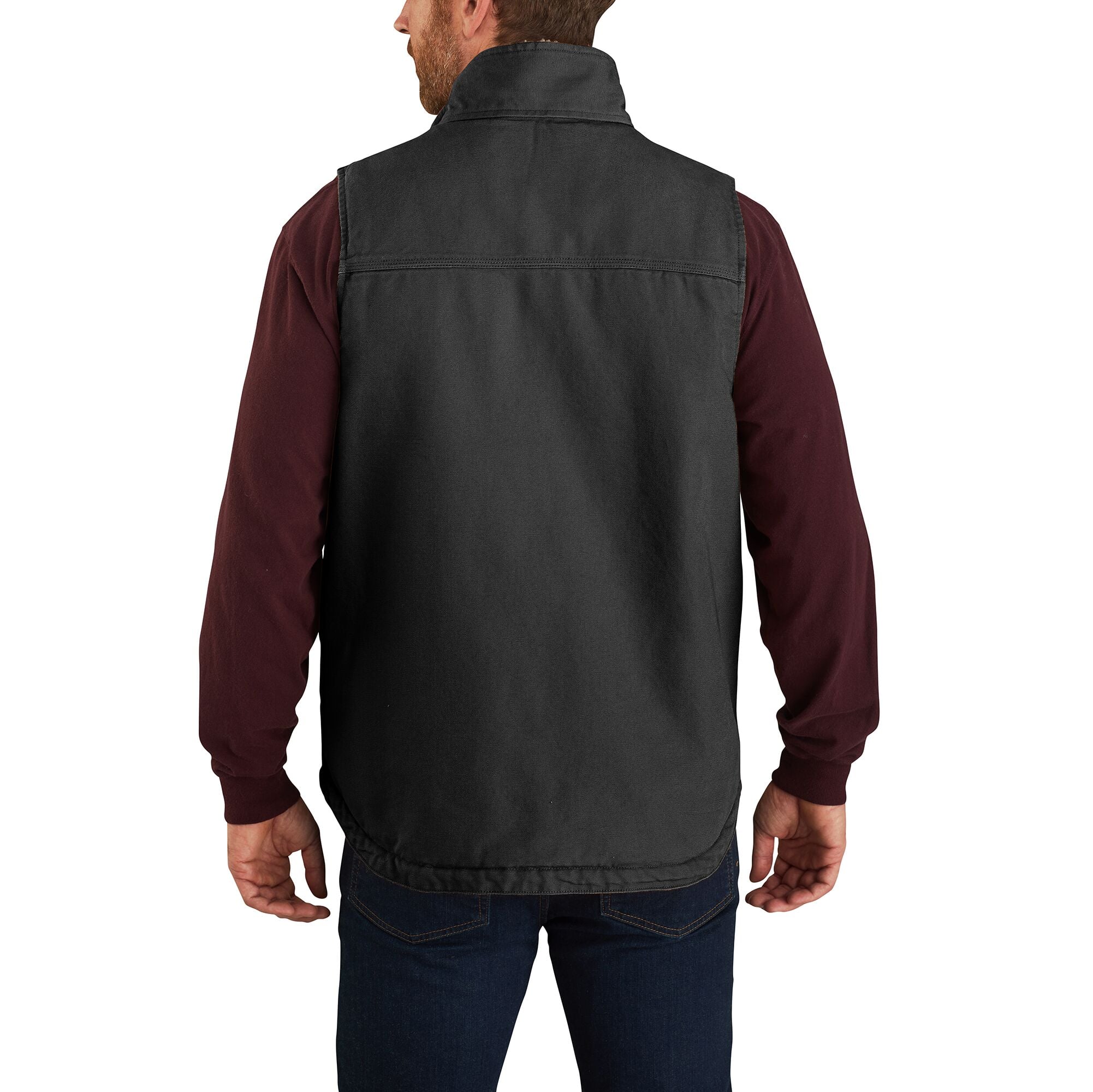 Carhartt Men's Washed Duck Sherpa-Lined Mock Vest