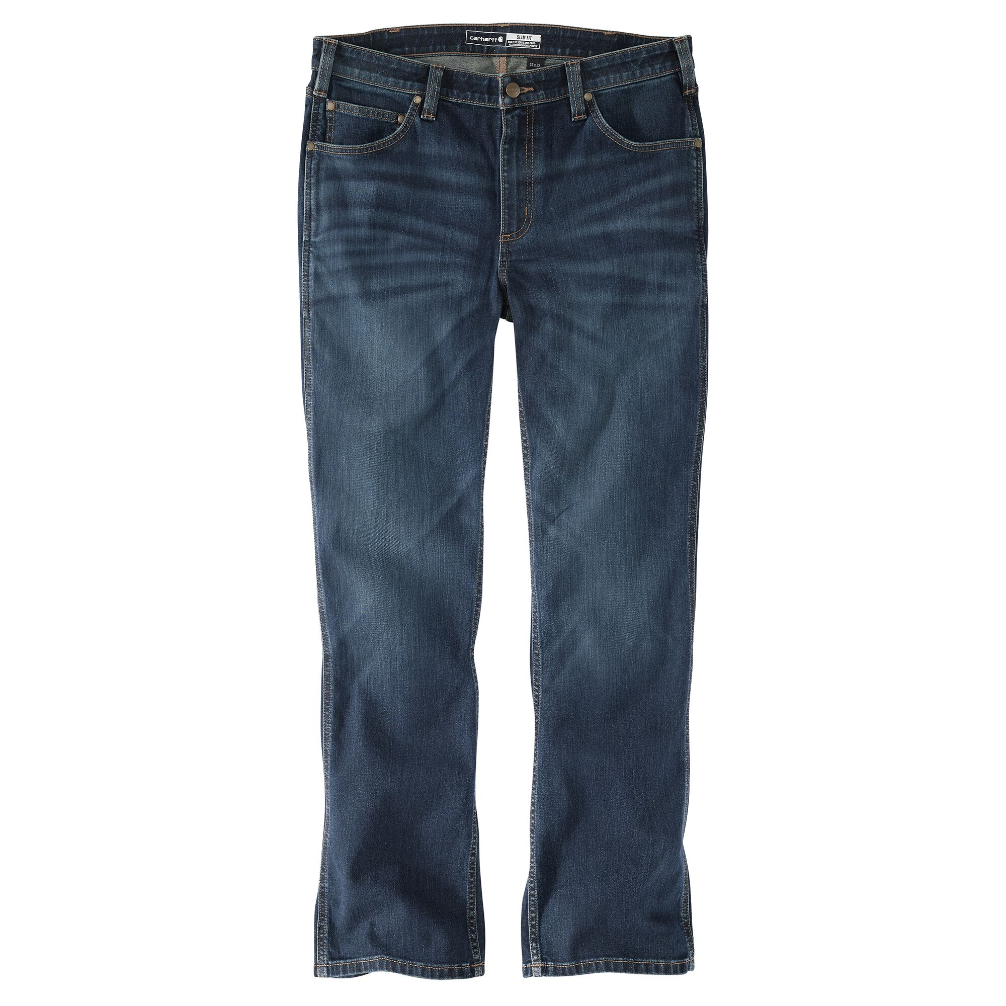 Men's Rugged Flex Slim Fit Low-Rise Boocut Jeans in Fender