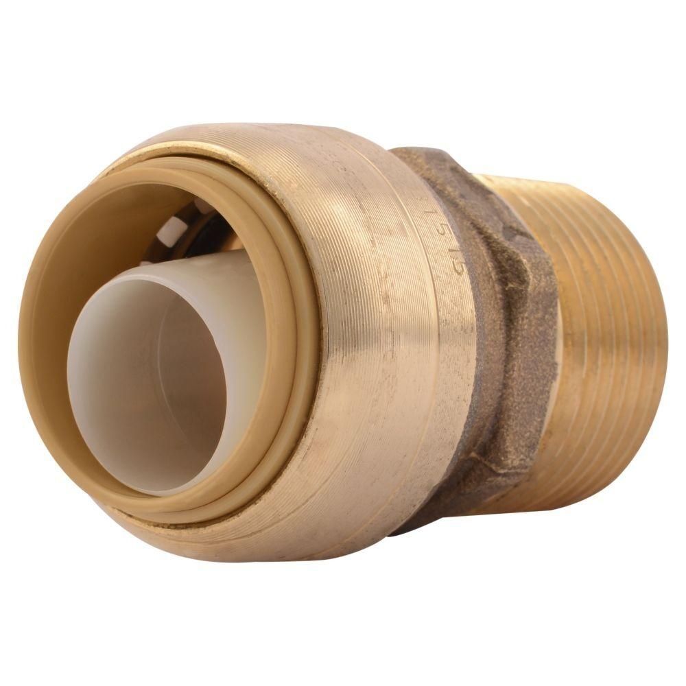 SharkBite 3/4-in Push-to-Connect x 3/4-in MNPT dia Male Adapter Push Fitting SharkBite 3/4-in Push-to-Connect x 3/4-in MNPT dia Male Adapter Push Fitting
