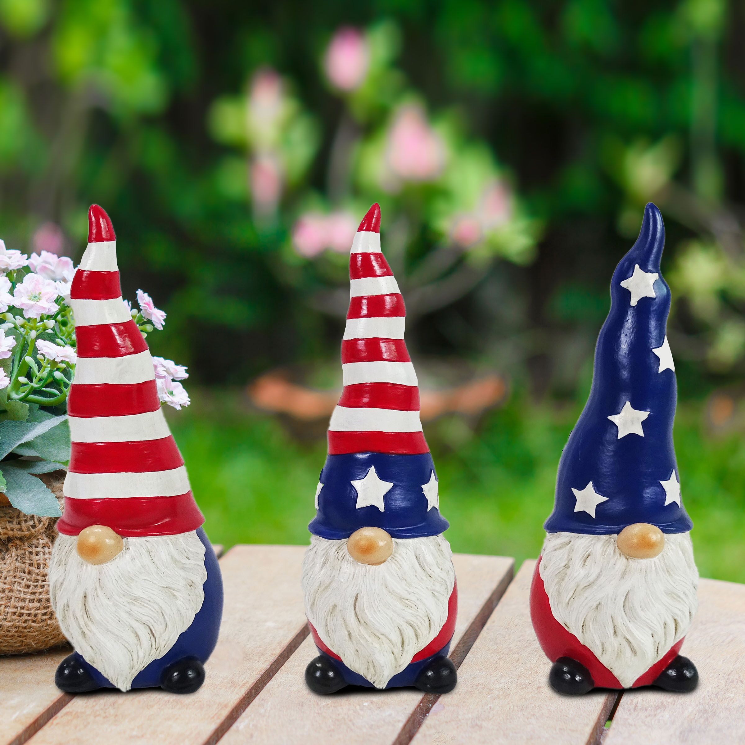 Alpine Corporation Patriotic American Gnome Statue