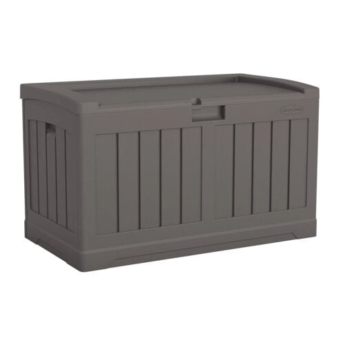 50 Gallon Medium Deck Box with Seat in Stoney