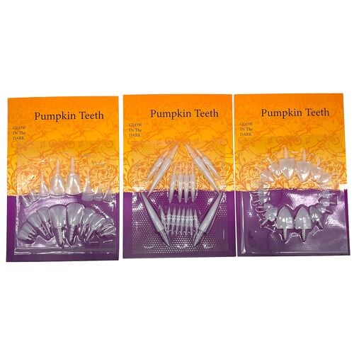 Push In Pumpkin Teeth - Assorted