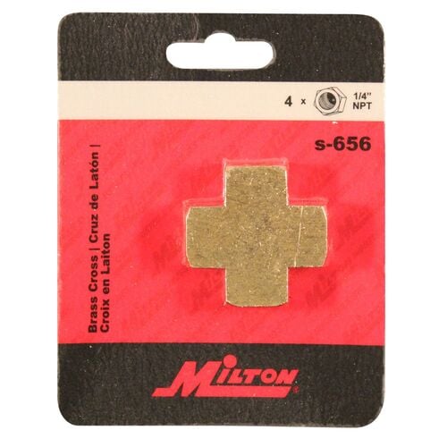 Air Hose Brass Fitting "Cross" 1/4" NPT